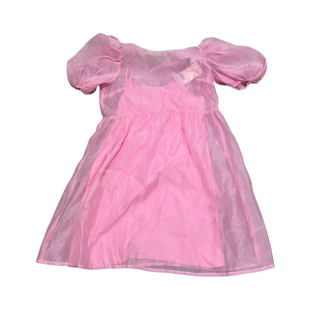 H&M babydoll transparent pink dress